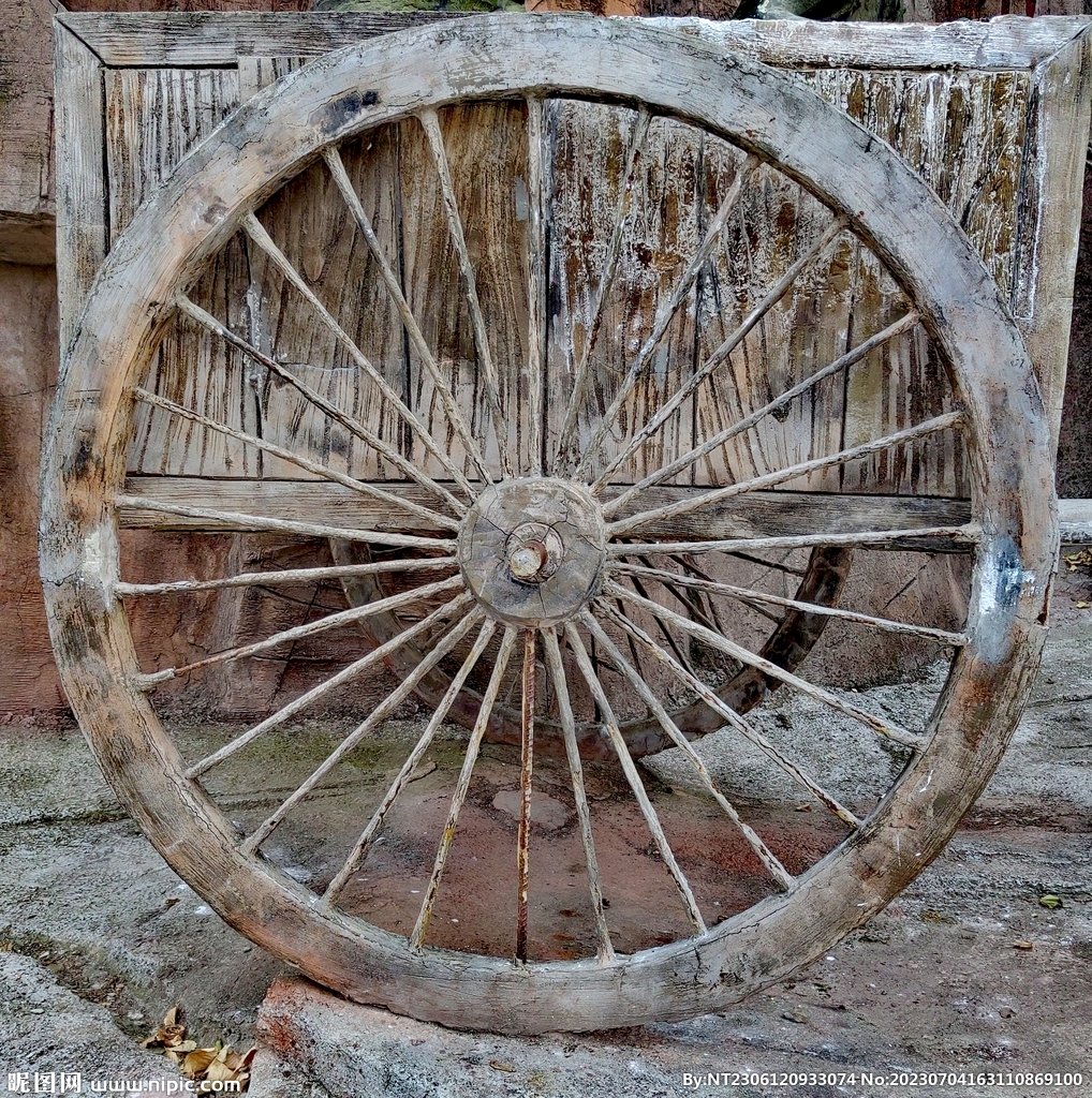 古代战马车车轮