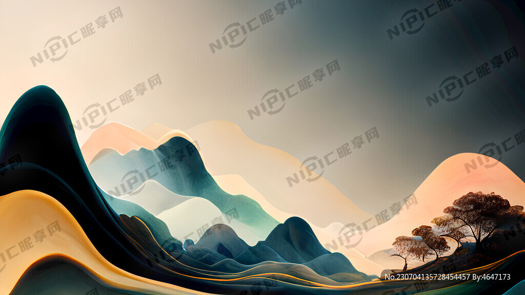 咖啡色精致流动光感背景