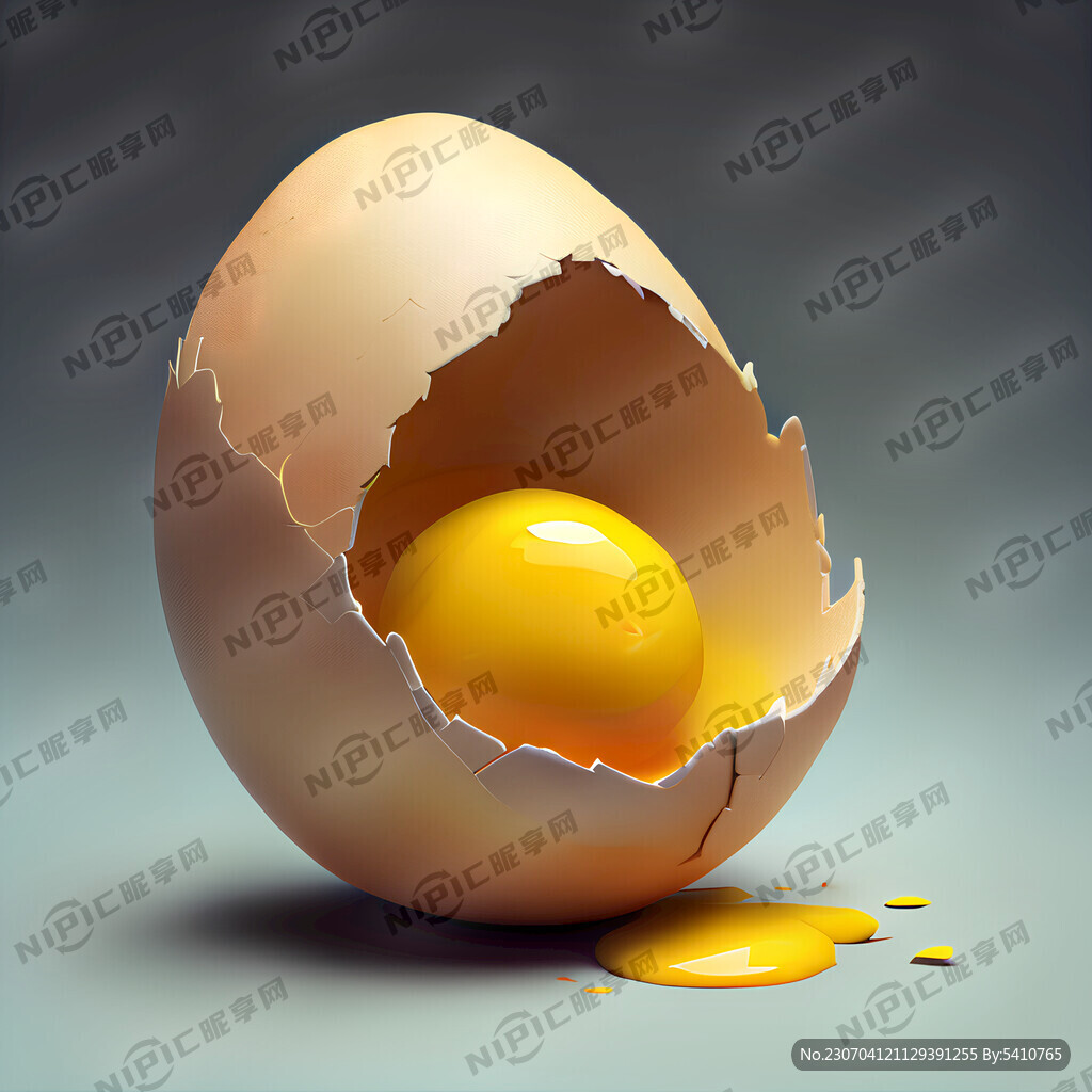 破壳鸡蛋 鸡窝 鸡蛋 蛋黄