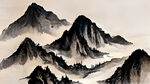 中国风，中国画，山水，水墨风格，写意，意境，高雅，高清，仙风道骨。