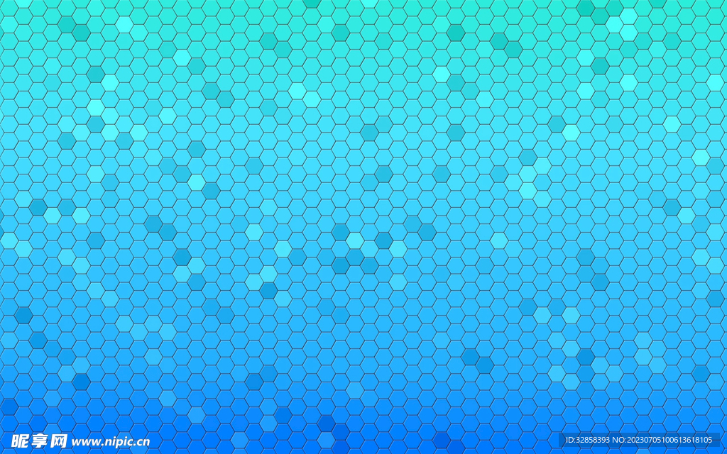 蓝色3d规则六边形抽象科技纹理