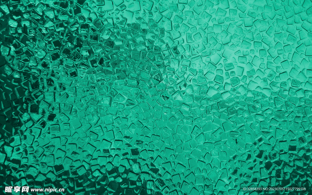绿色3d规则方形玻璃纹理