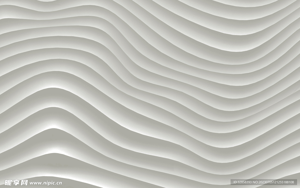 白色3d规则波浪抽象科技纹理