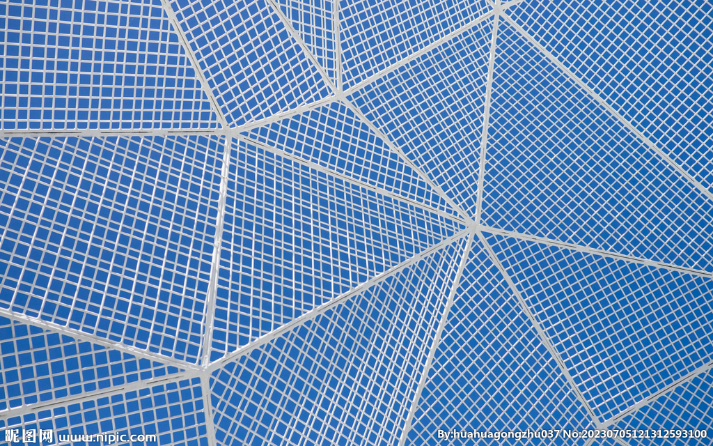 蓝色3d不规则几何抽象科技纹理