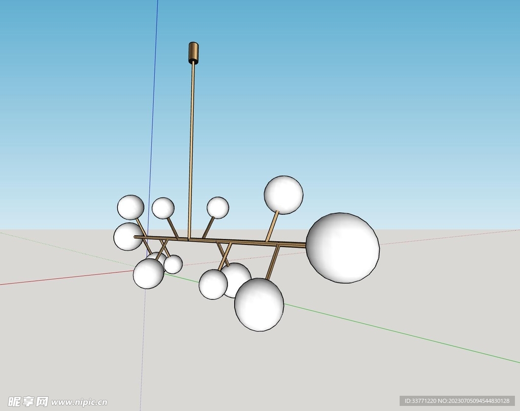 球型吊灯模型