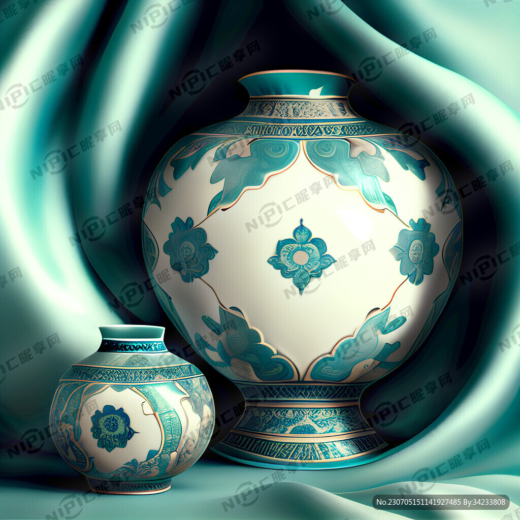 丝绸和青瓷结合的背景图