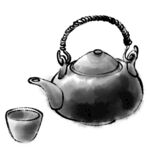 水墨茶壶