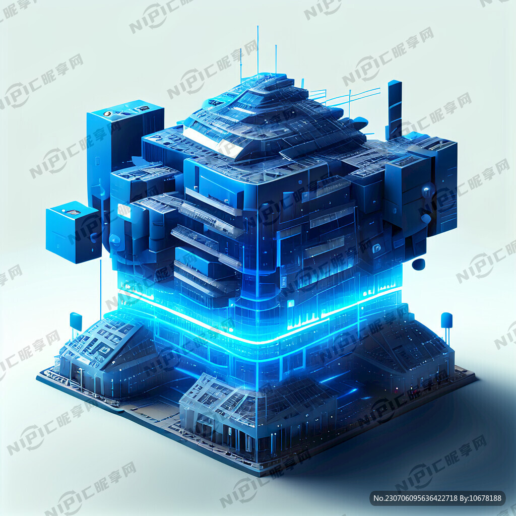 蓝色科技背景图