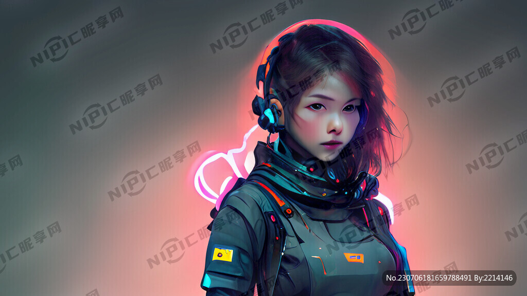 科技少女 科幻 未来 赛博朋克