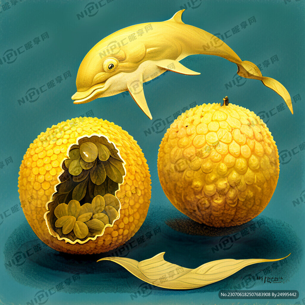 大海 海豚 荔枝 黄金百香果