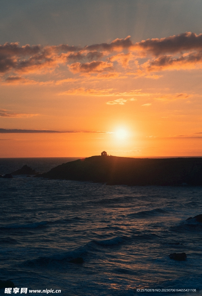 大海夕阳黄昏