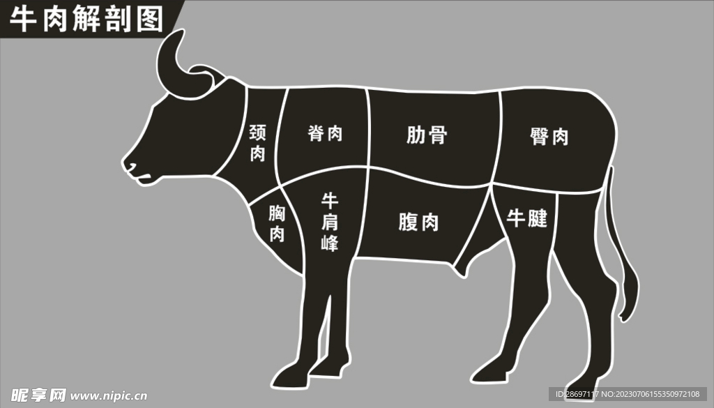 牛肉解刨图