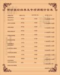经络养生价目表