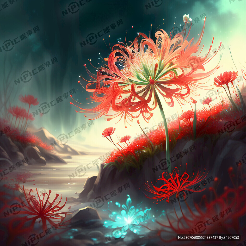 彼岸花 晶莹剔透 梦幻 二次元
