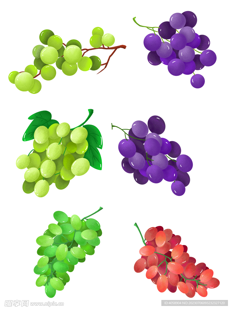 手绘葡萄