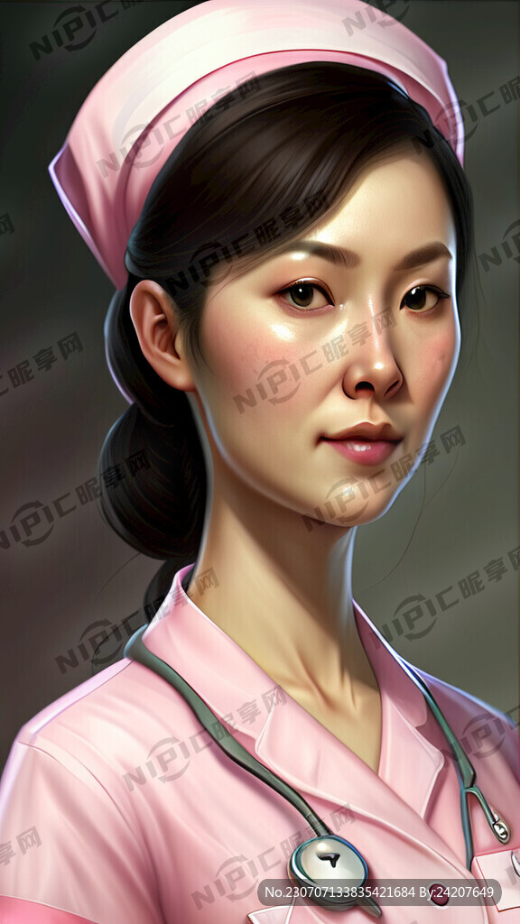 粉色女护士