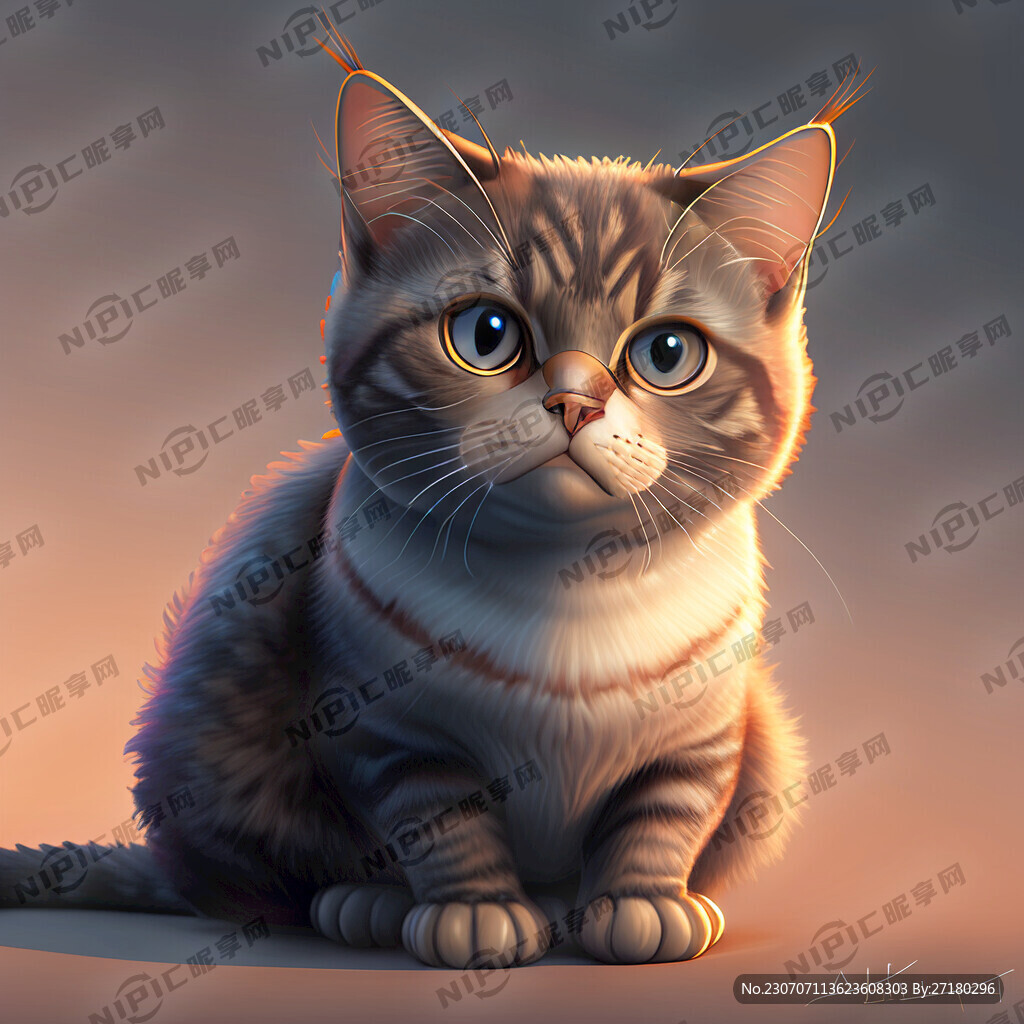 一只美短猫