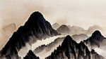 山谷，中国风，中国画，山水，水墨风格，写意，意境，高雅，高清，仙风道骨。
