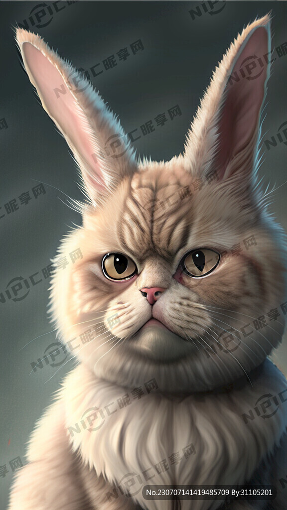 兔子耳朵波斯猫