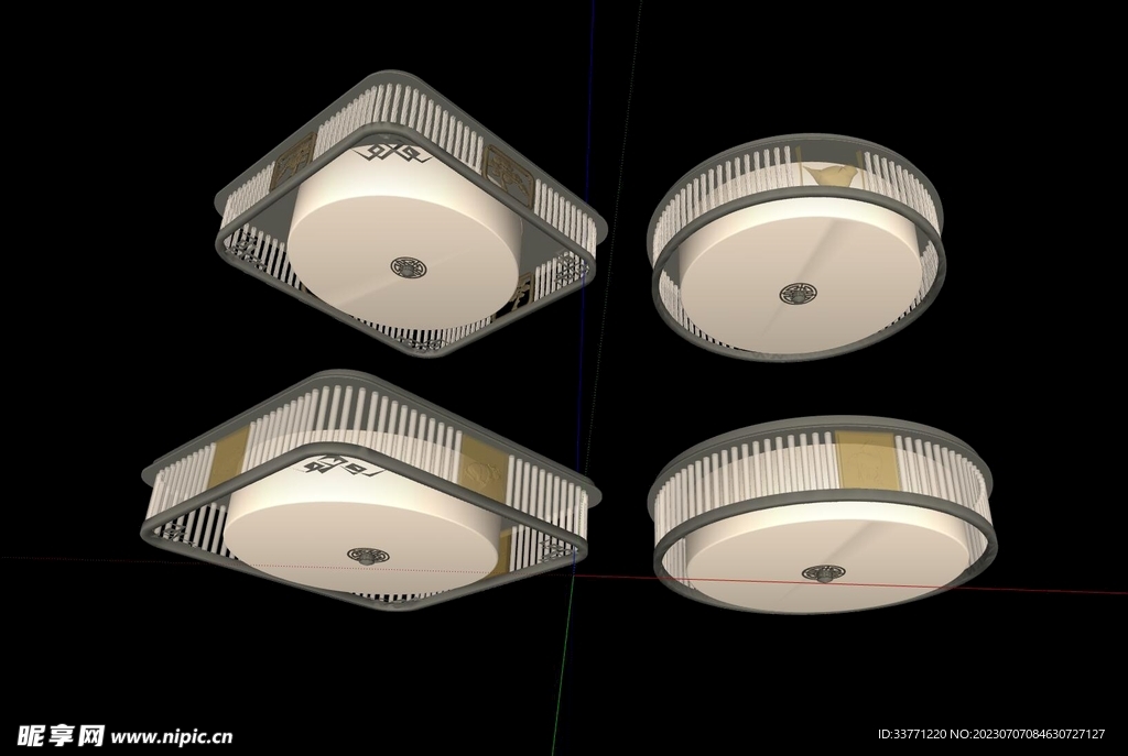 古典吸顶灯模型