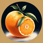 国潮橙子，赣南脐橙，橙子手绘，橙子插画