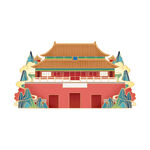 插画古建