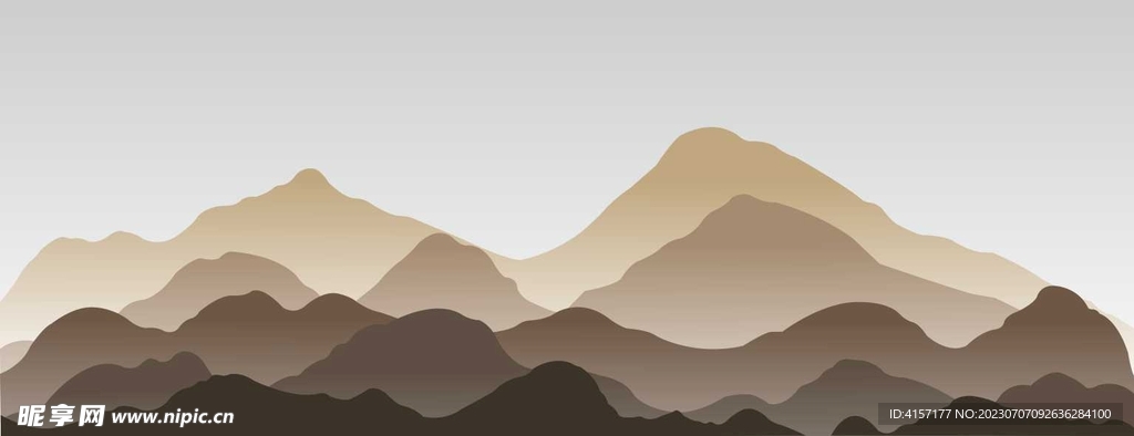 中式山