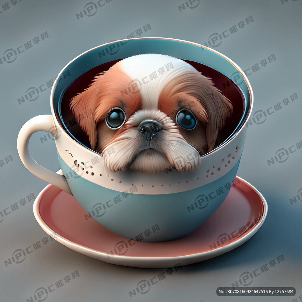 3d茶杯犬