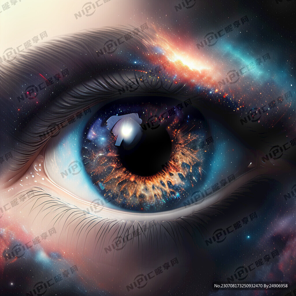 眼睛星空深邃