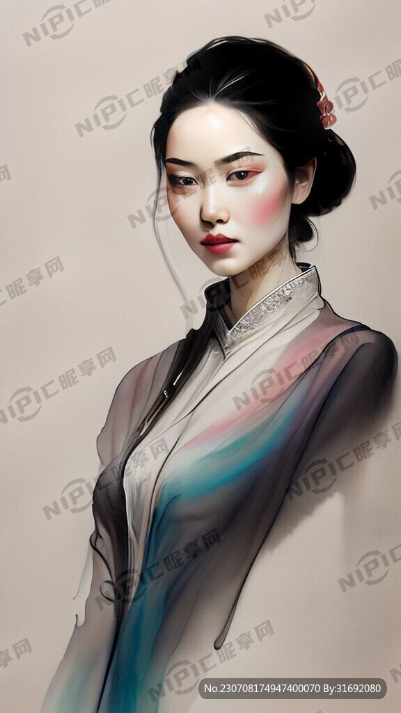 美女 中国风 3D模型 高清