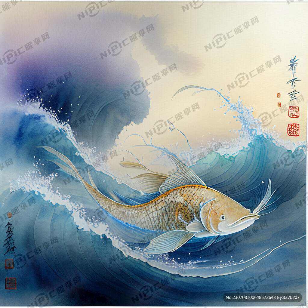 星辰大海 垂钓 大师 国潮风格