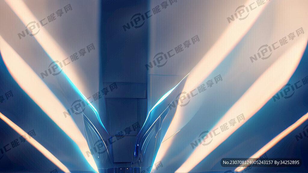 蓝色3D渲染 未来科幻 超高清