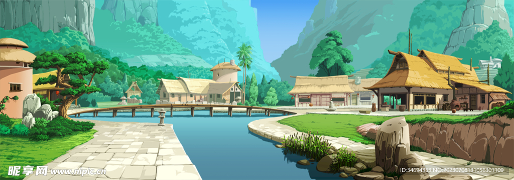 动漫场景  