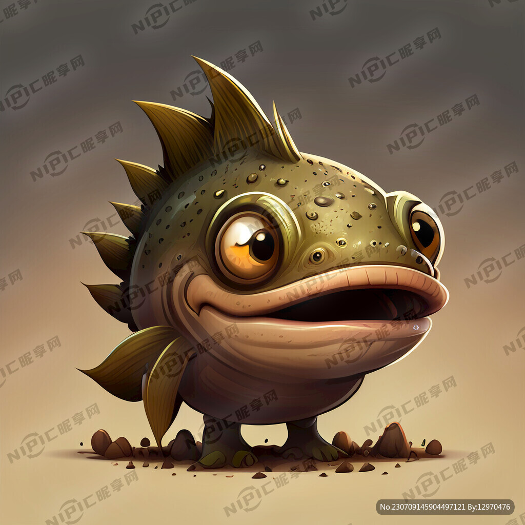 土泥鳅标志卡通萌头像