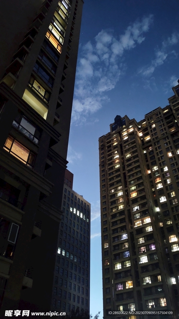 城市风景 小区夜景