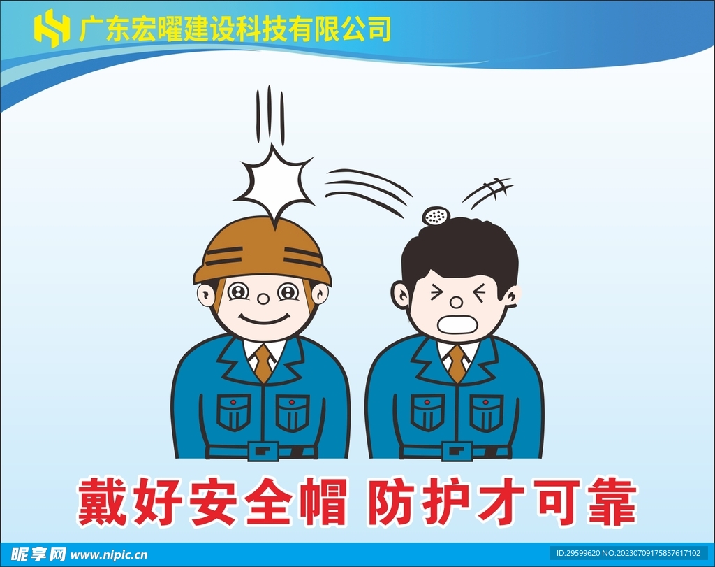 卡通警示牌