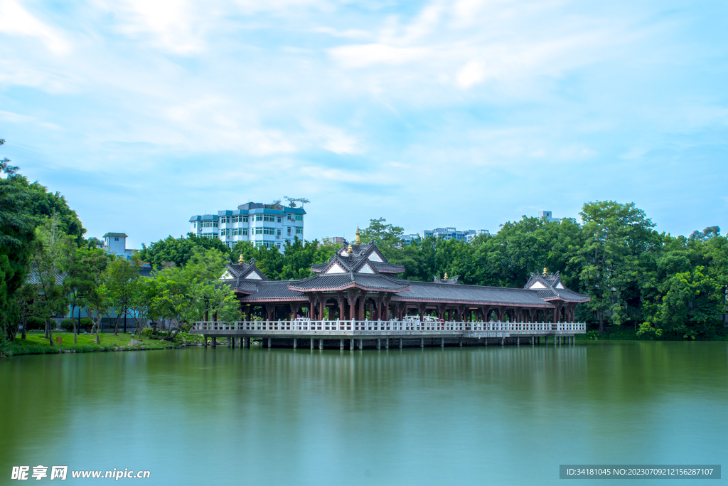 中国风古建筑自然风景