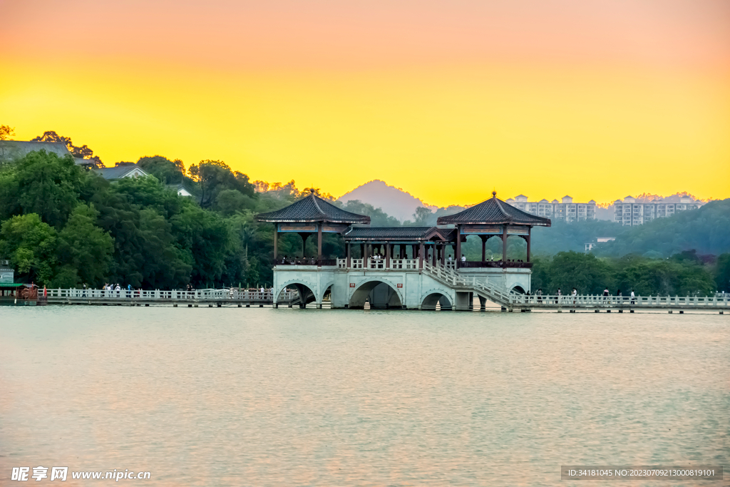 广东城市自然风光背景