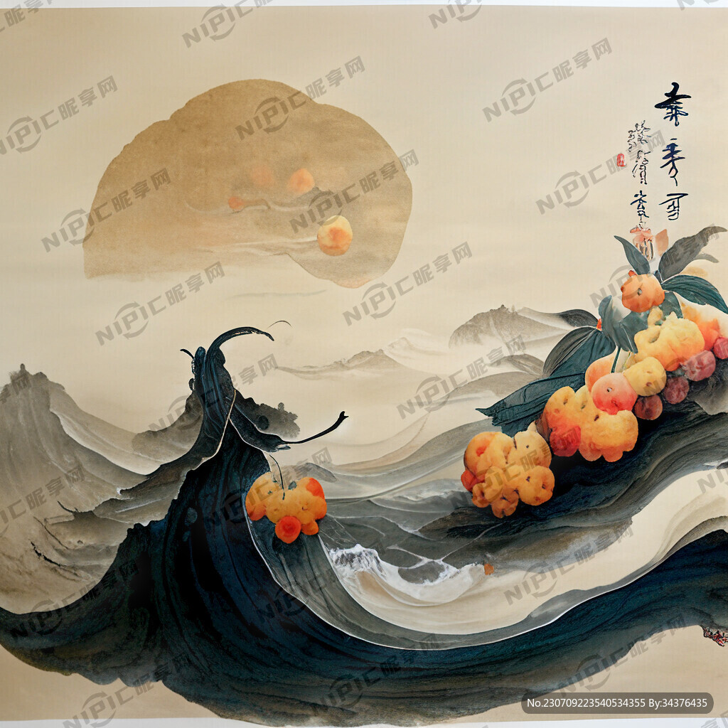 八仙过海 张果老  画风明亮 