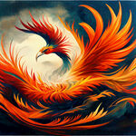 凤凰
画风明亮，
层次感强，国画手绘