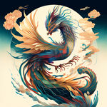 龙，凤
画风明亮，
层次感强，