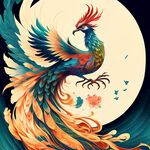 凤凰
画风明亮，
层次感强，