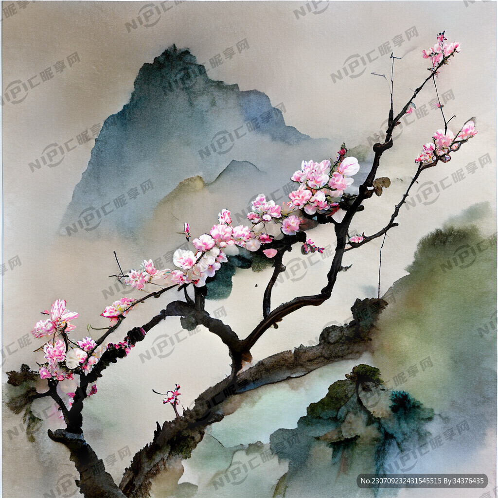 梅花  画风明亮   层次感强