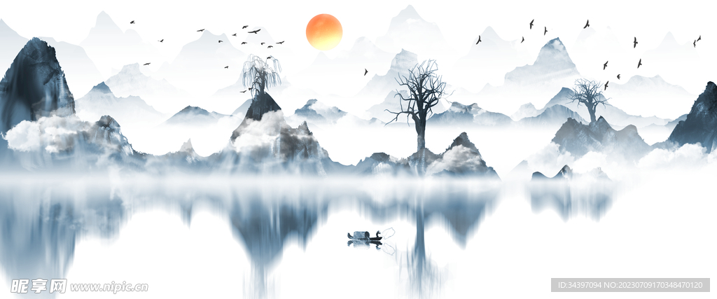 简约水墨画
