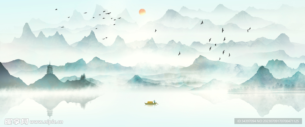 禅意山水画