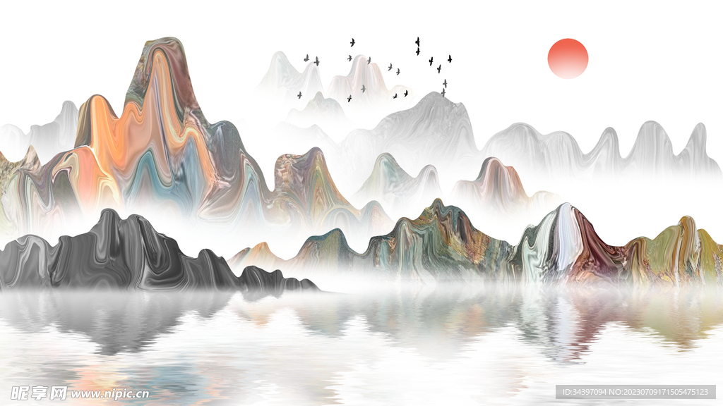 中式山水画