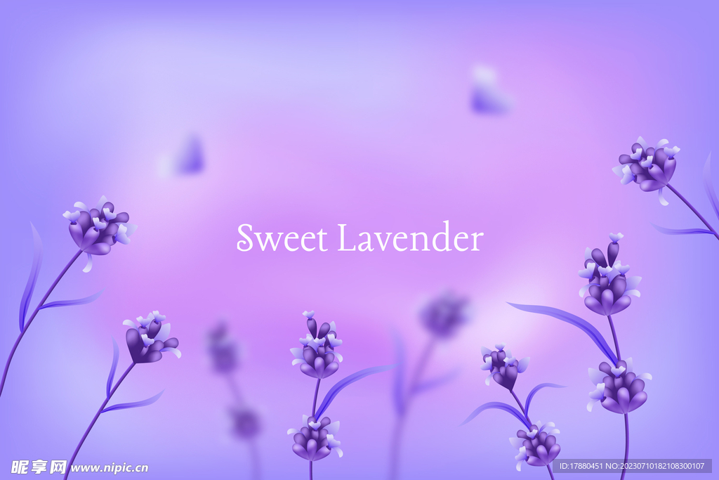 淡紫色花卉背景