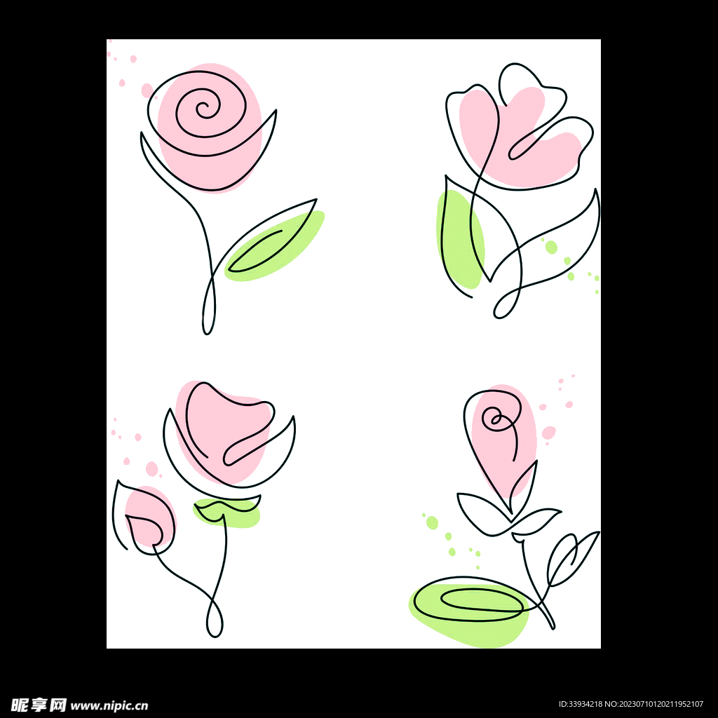 简笔画 花朵
