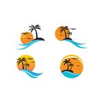 夏日沙滩度假logo