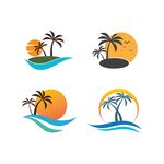 夏日沙滩度假logo